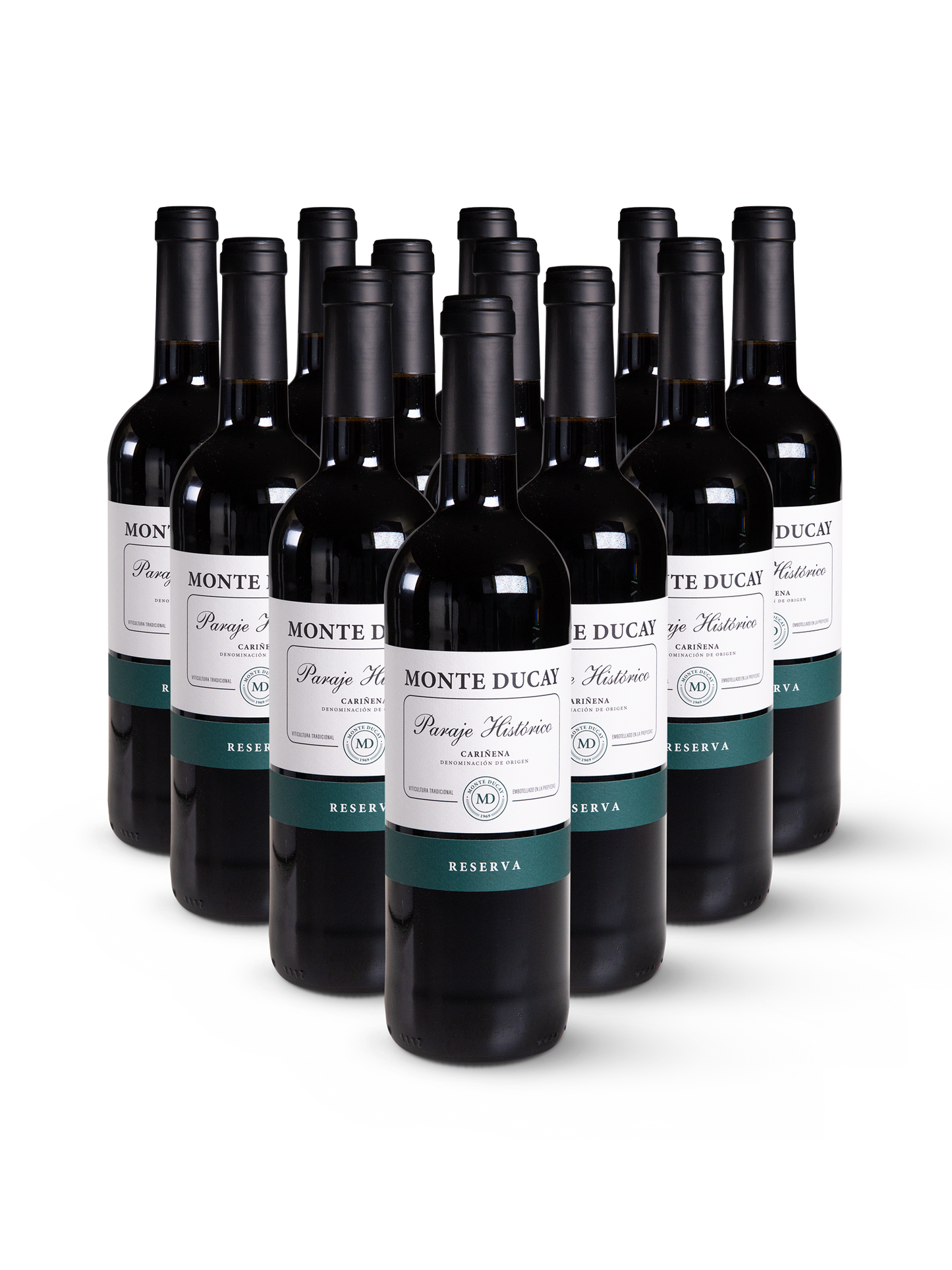 Produktbild des Monte Ducay Reserva – spanischer Rotwein mit hochwertiger Etikettengestaltung