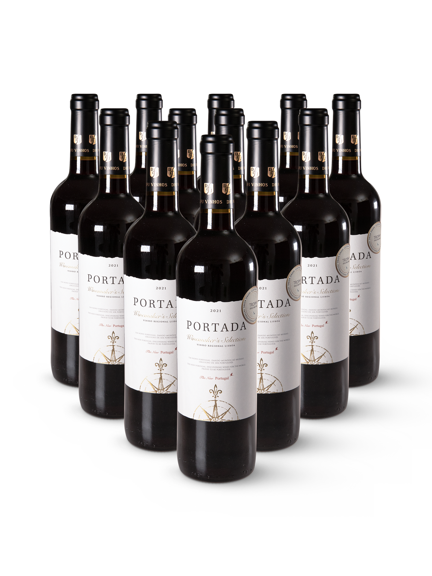 Portada Winemaker's Selection Rotwein in stilvoller Präsentation auf weißem Hintergrund