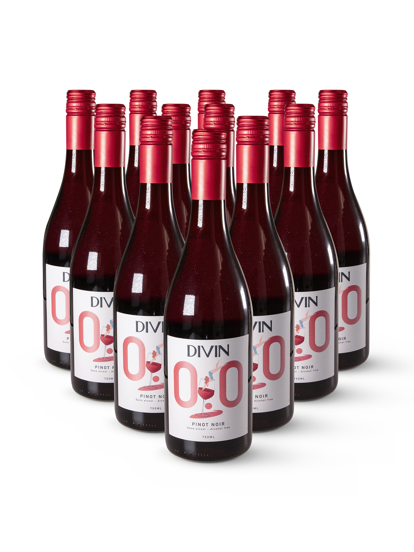 Produktbild des DIVIN Pinot Noir 0.0 – alkoholfreier Genuss in klassischem Design